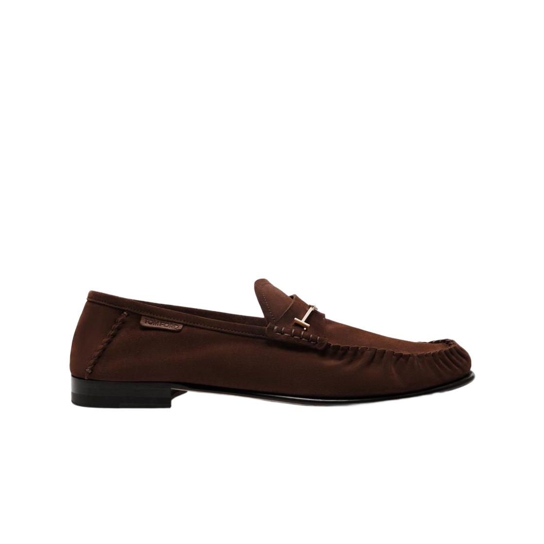톰포드 스웨이드 더블 T 하드웨어 리플리 로퍼 월넛(Tom Ford Suede Double T Hardware Ripley Loafer Walnut) - 1
