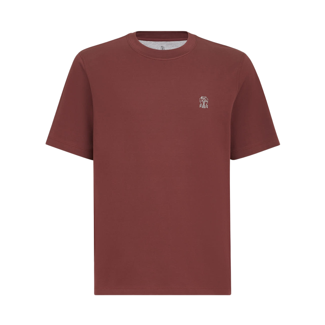 브루넬로 쿠치넬리 로고 코튼 저지 크루넥 티셔츠 그레이(Brunello Cucinelli Cotton Jersey Crewneck T-Shirt with Logo Grey)