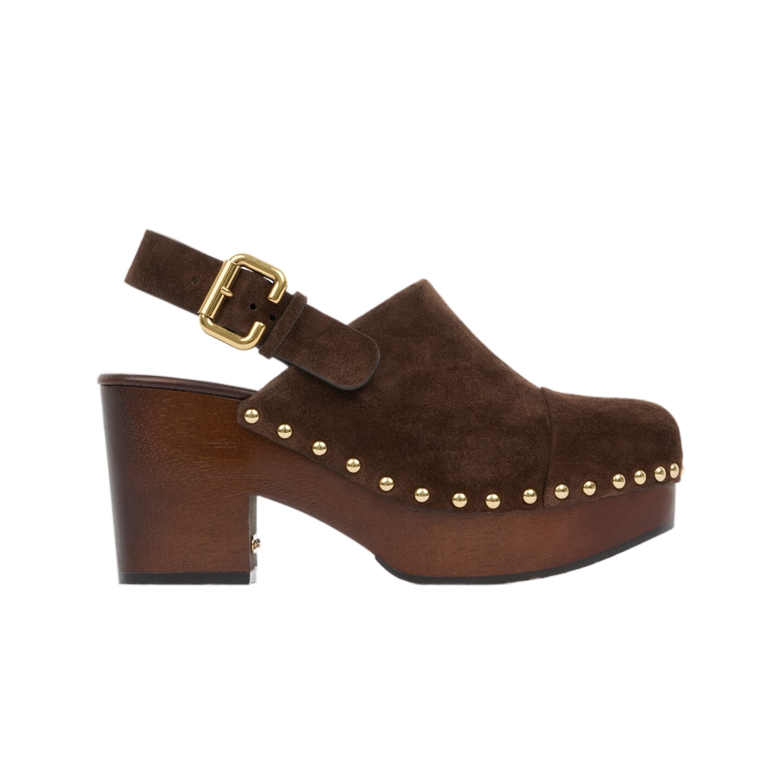 CH26U10VRY27Z (W) Chloe Jeannette Wedge Clog Chocolate Brown