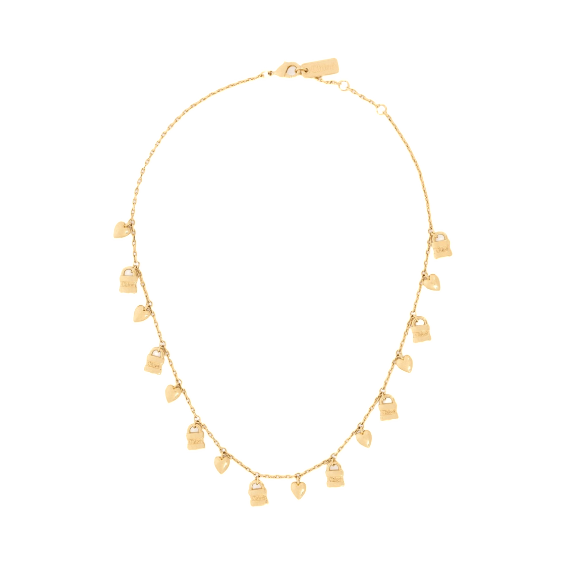 CH26AJN08CB79DC (W) Chloe Mini Paddington Necklace Vintage Gold