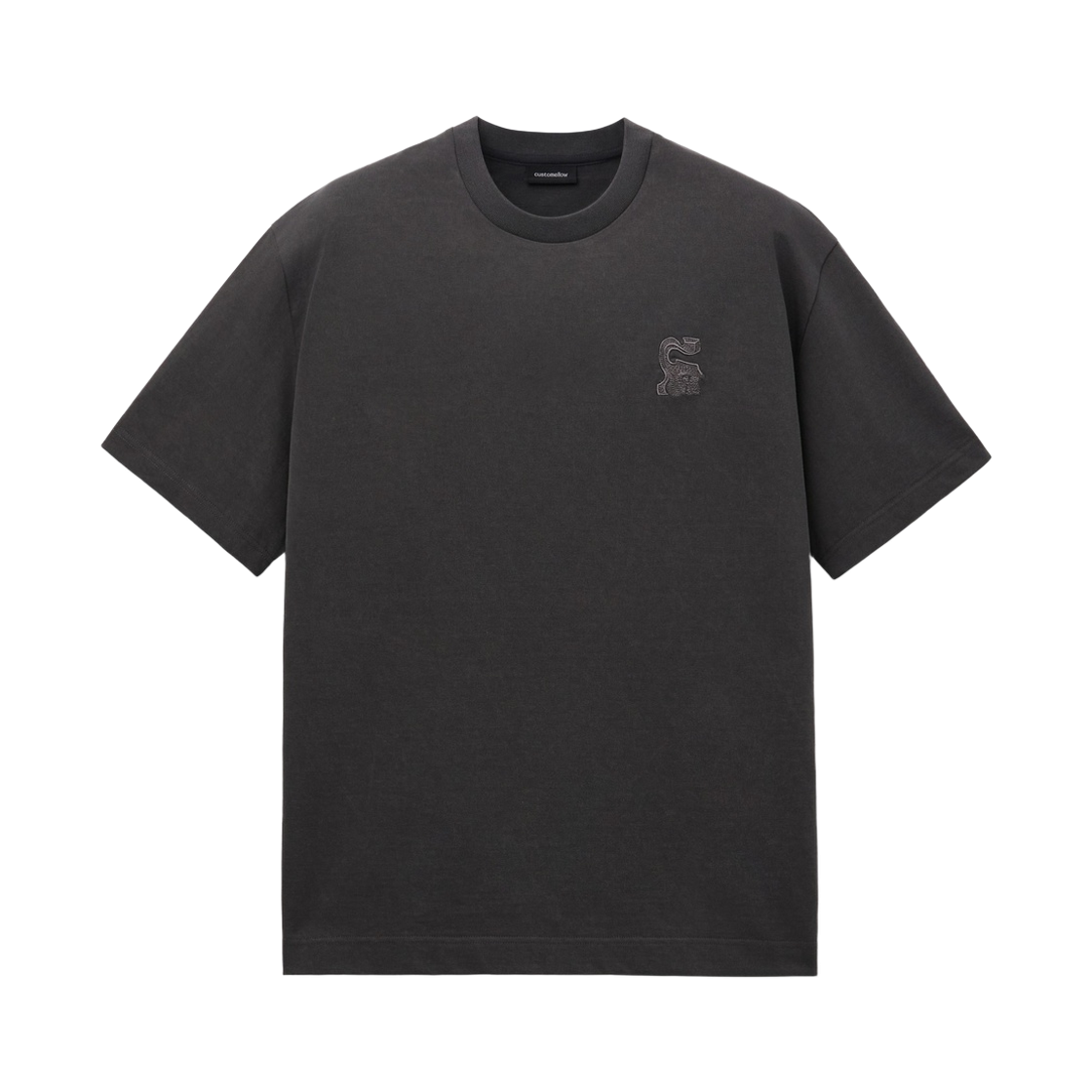 커스텀멜로우 그래픽 워싱 티셔츠 다크 그레이(Customellow Graphic Dyed T-Shirt Dark Gray) - 1