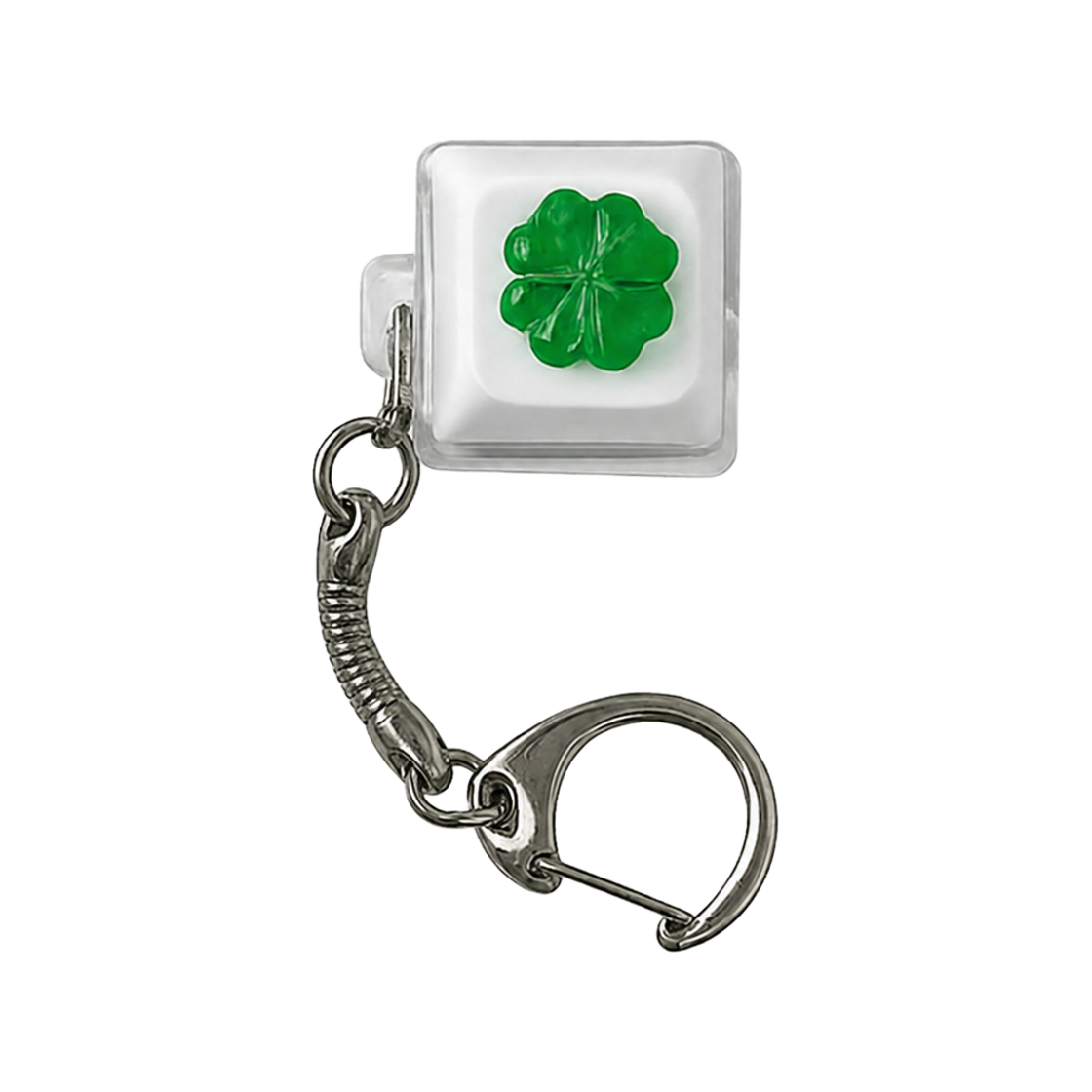 나인틴프라이데이 네잎클로버 키캡 키링 - (1구)(NINETEENFRIDAY Lucky four-leaf clover Keycap Keyring - (1 Button))