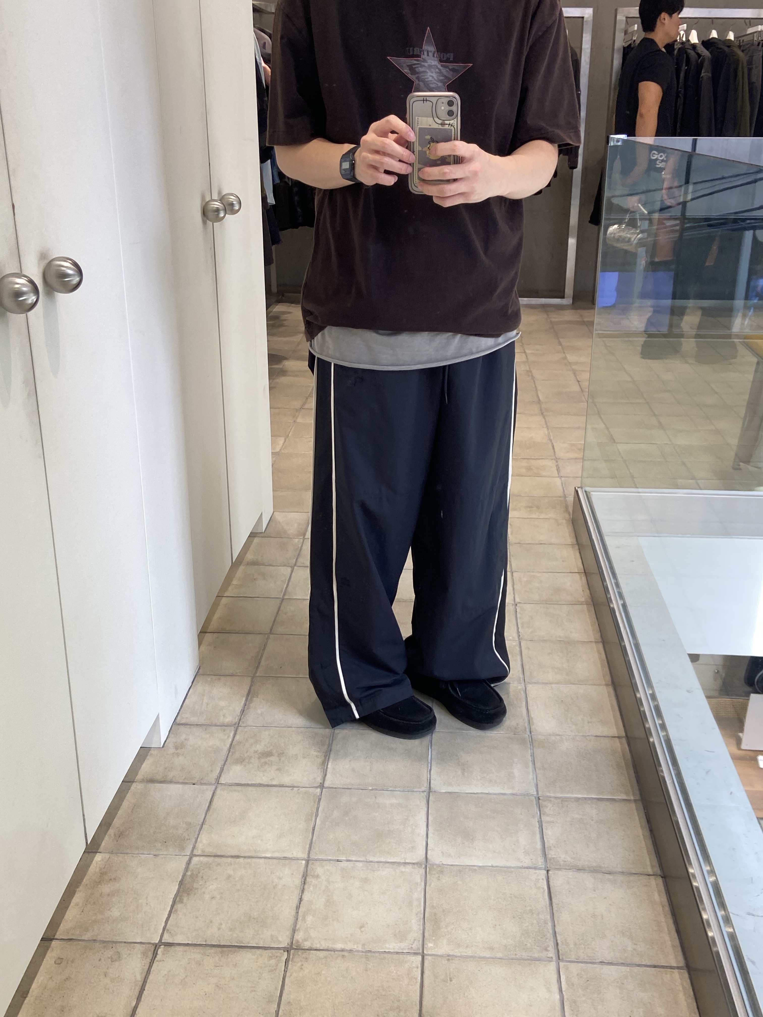 Polyteru 1011 Nylon Track Pants Dark Navy, Polyteru Human Index Human Sleeveless Gray Beige 착용 스타일