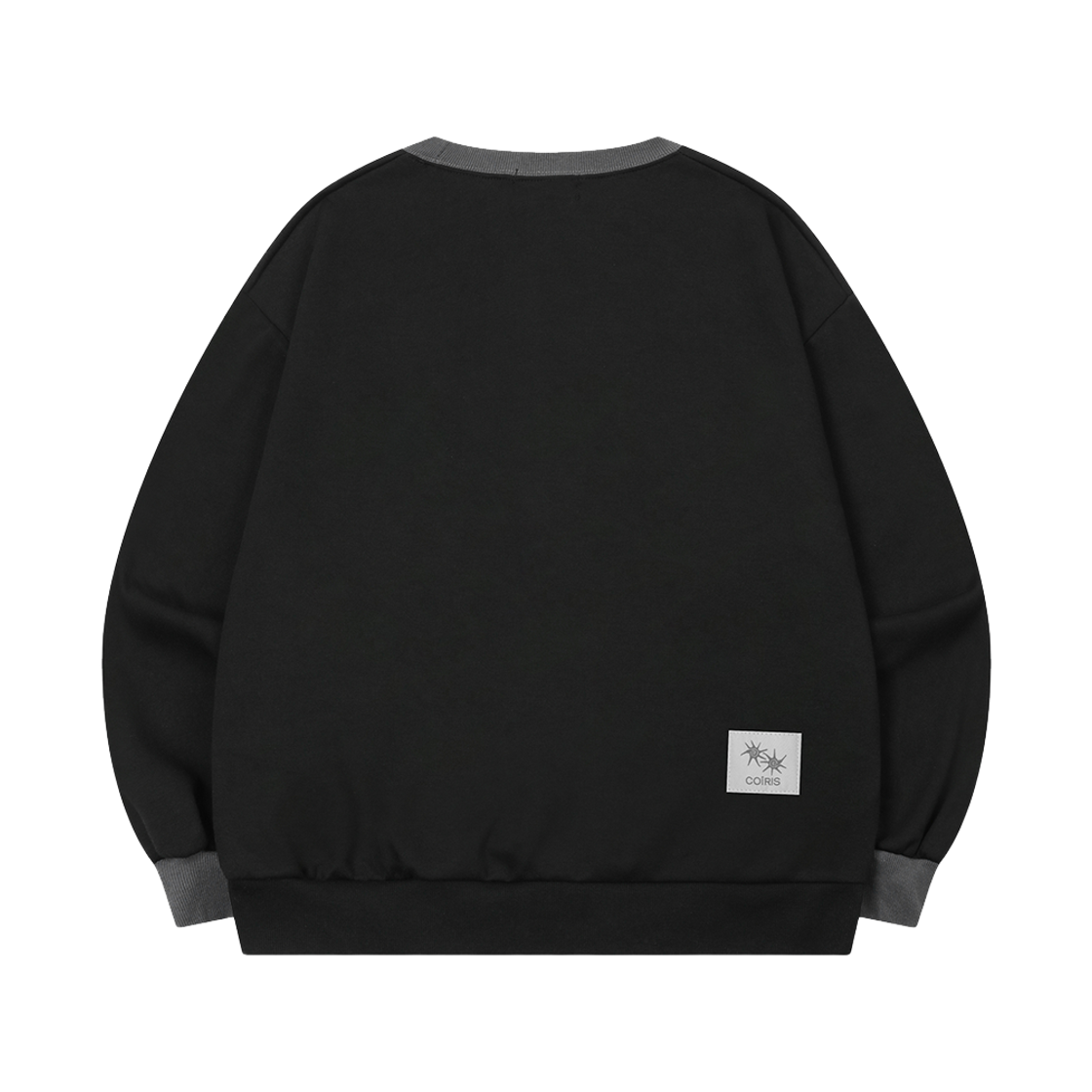 코이리스 톤드 스몰 로고 배색 맨투맨 남녀공용 블랙(Coiris Toned Small Logo Mtm Unisex Black) - 2