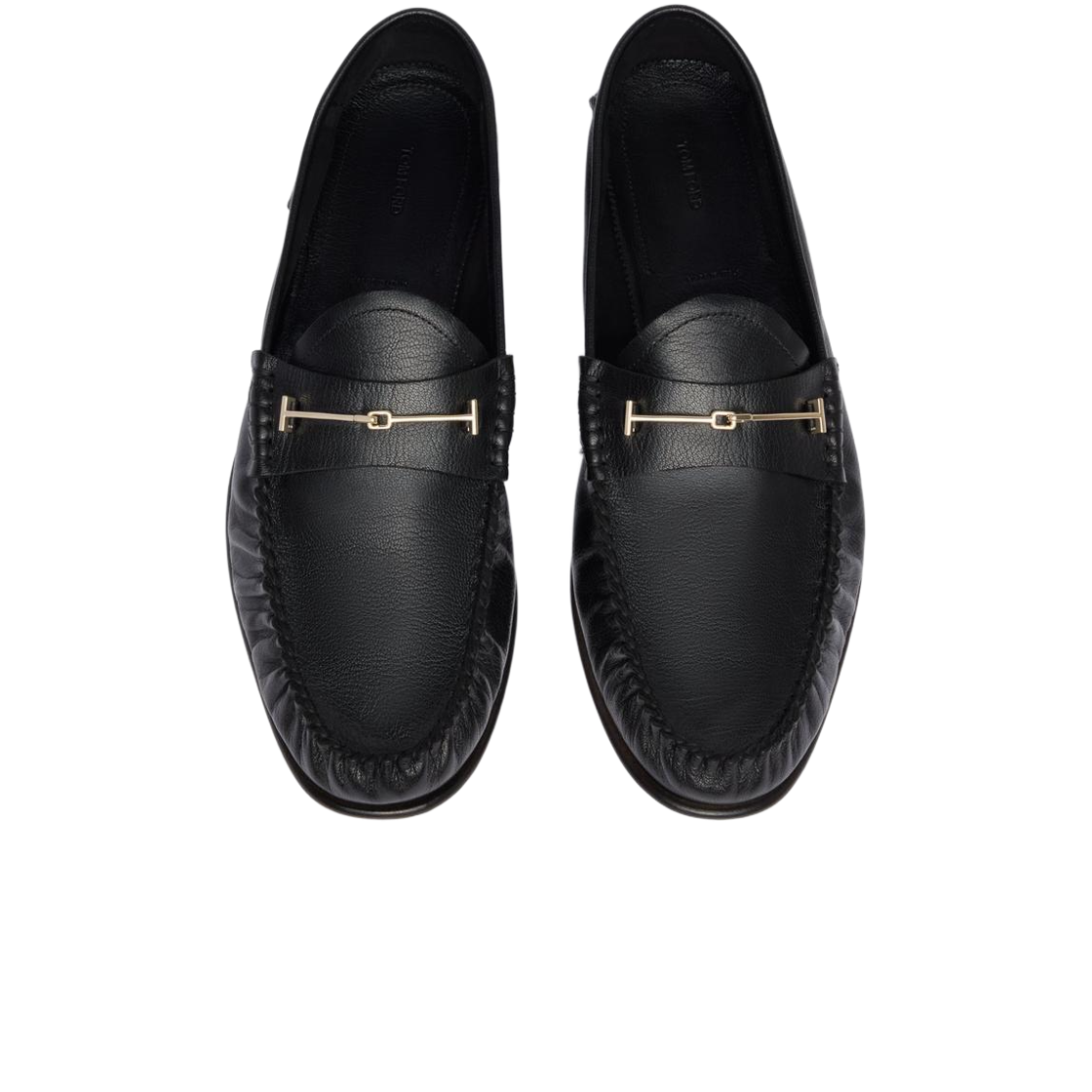 톰포드 서플 레더 더블 T 하드웨어 리플리 로퍼 블랙(Tom Ford Supple Leather Double T Hardware Ripley Loafer Black) - 3