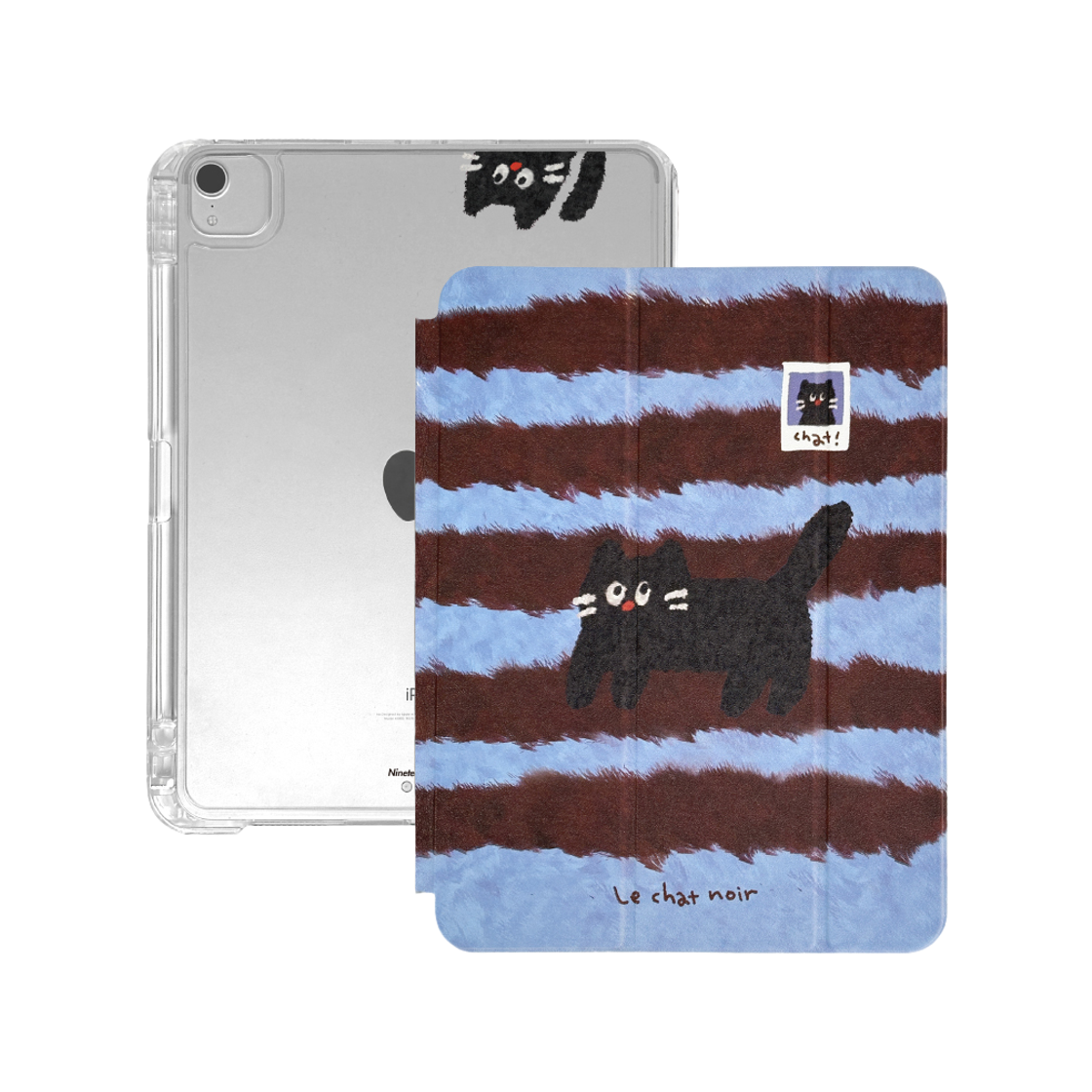 나인틴프라이데이 털복숭 고양이 아이패드 케이스 - 블루(NINETEENFRIDAY Fur Cat Ipad Case - Blue) - 1