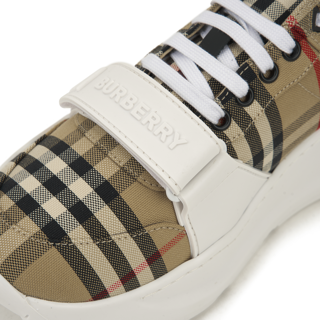 버버리 빈티지 체크 스웨이드 레더 스니커즈 아카이브 베이지(Burberry Vintage Check Suede Leather Sneakers Archive Beige) - 7