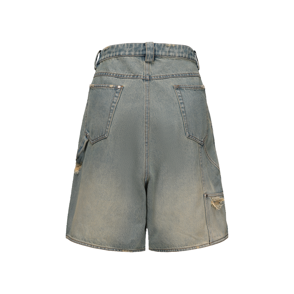 마크공 우먼 블루 데님 카고 쇼츠 블루 - 26SS(Markgong Women Blue Denim Cargo Shorts Blue - 26SS) - 2