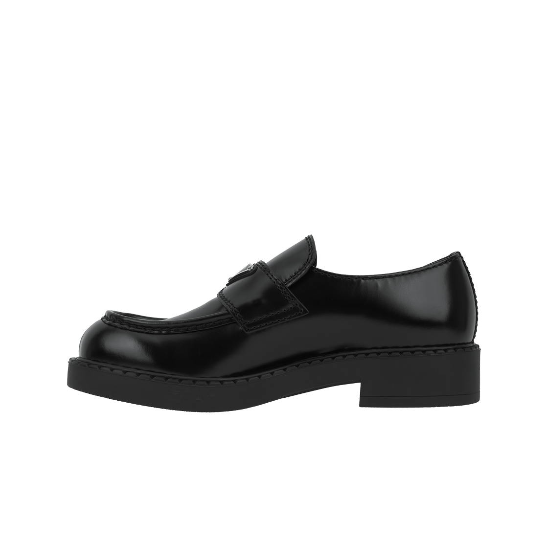 프라다 초콜릿 브러쉬드 레더 로퍼 블랙(Prada Chocolate Brushed Leather Loafers Black) - 3