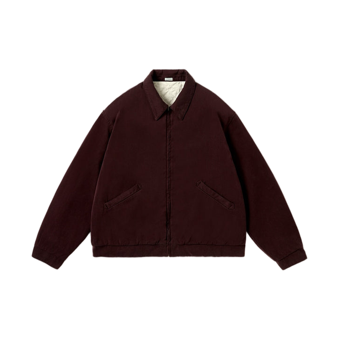 아프레쎄 워시드 실크 레이온 개버딘 자켓 버건디 - 26FW(A.Presse Washed Silk Rayon Gabardine Jacket Burgundy - 26FW) - 1