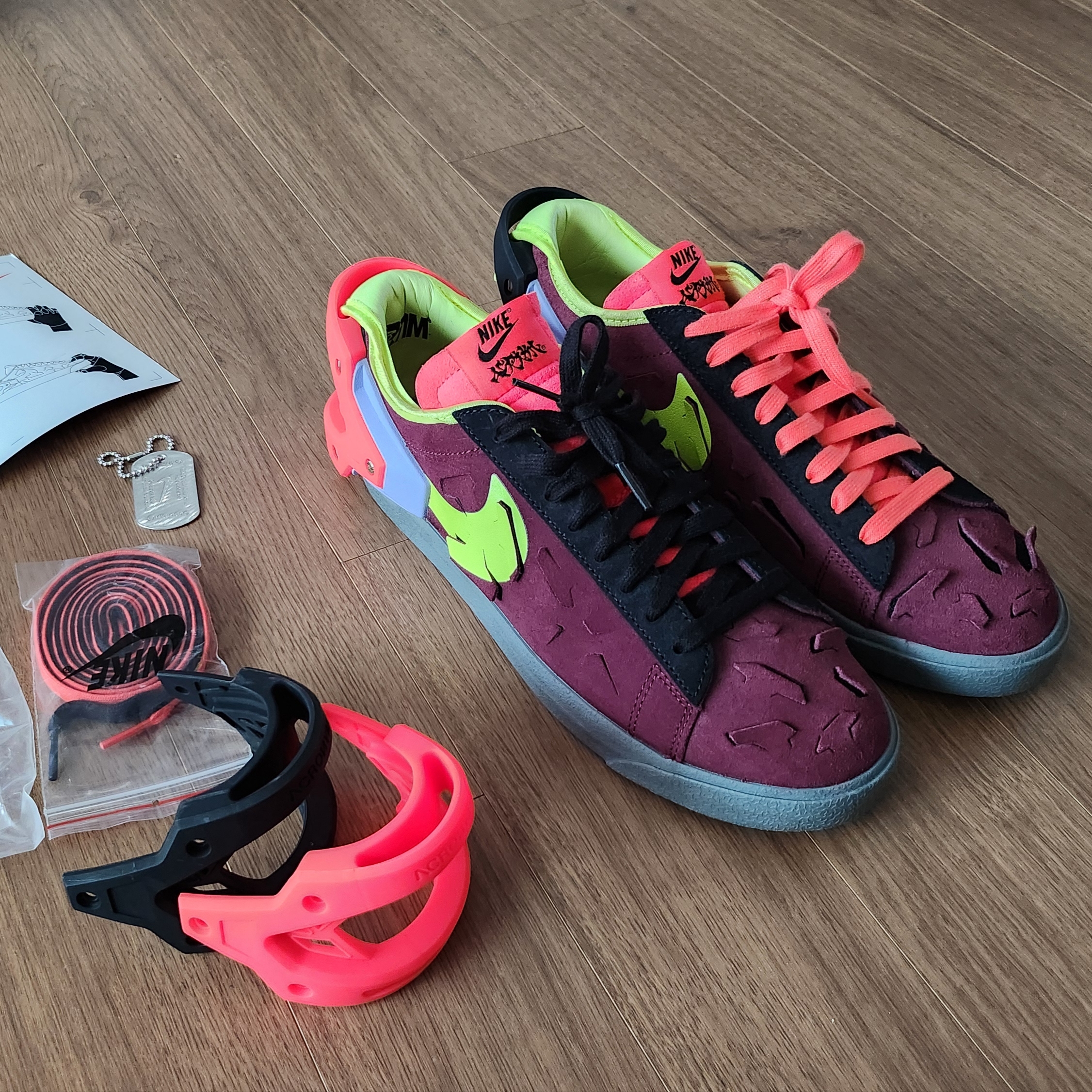 Nike x Acronym Blazer Low Black, Nike x Acronym Blazer Low Night Maroon 착용 스타일 - 5