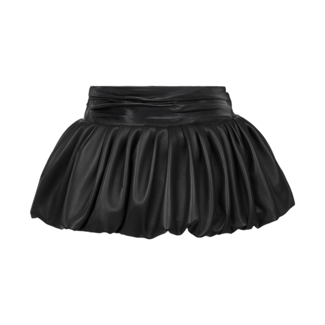 (W) 끌로에 페플럼 벨트 레더 블랙((W) Chloe Peplum Belt in Leather Black)