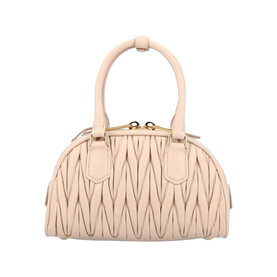 미우 미우 아르카디 마테라쎄 나파 레더 백 파우더 핑크(Miu Miu Arcady Materasse Napa Leather Bag Powder Pink) - 2