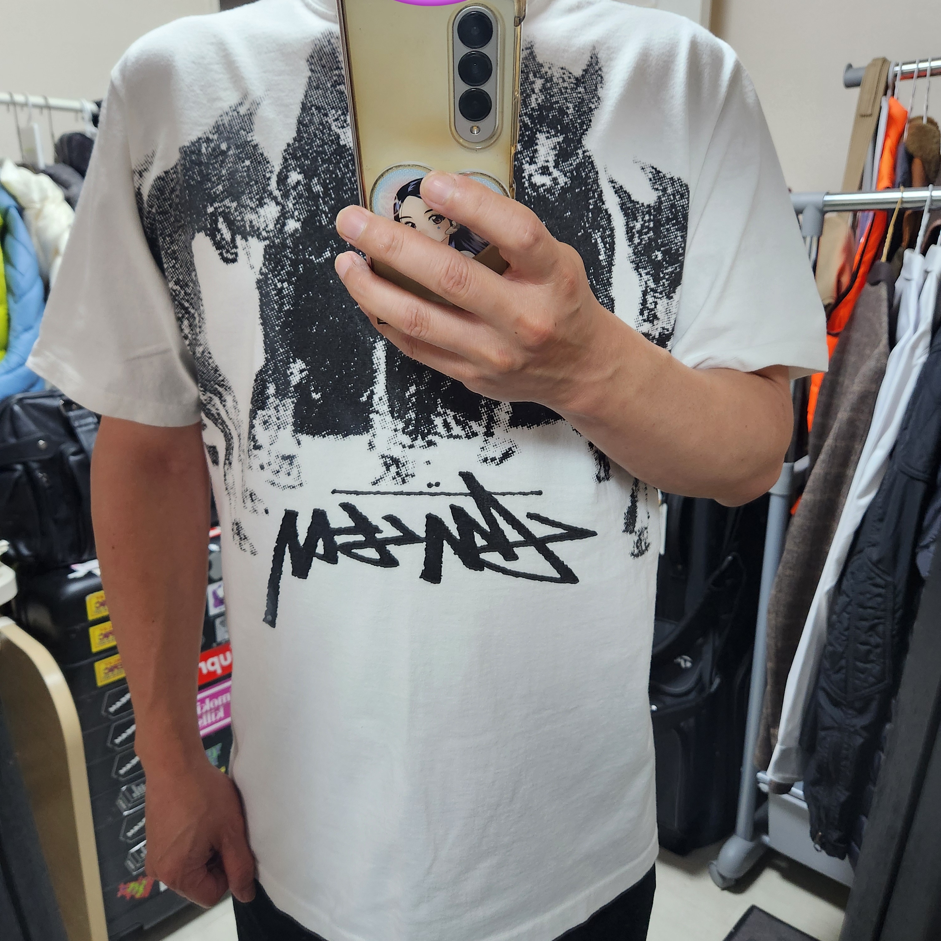 Stussy Doberman T-Shirt White 착용 스타일