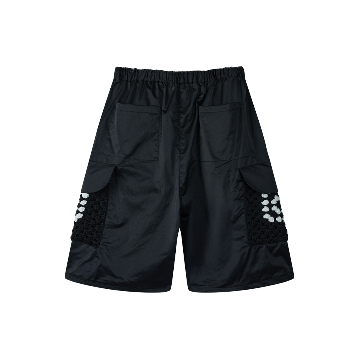 디스커버드 카지프 나일론 크로셰 포켓 카고 쇼츠 블랙 - 26SS(DISCOVERED Kajif Nylon Crochet Pocket Cargo Shorts Black - 26SS) - 2