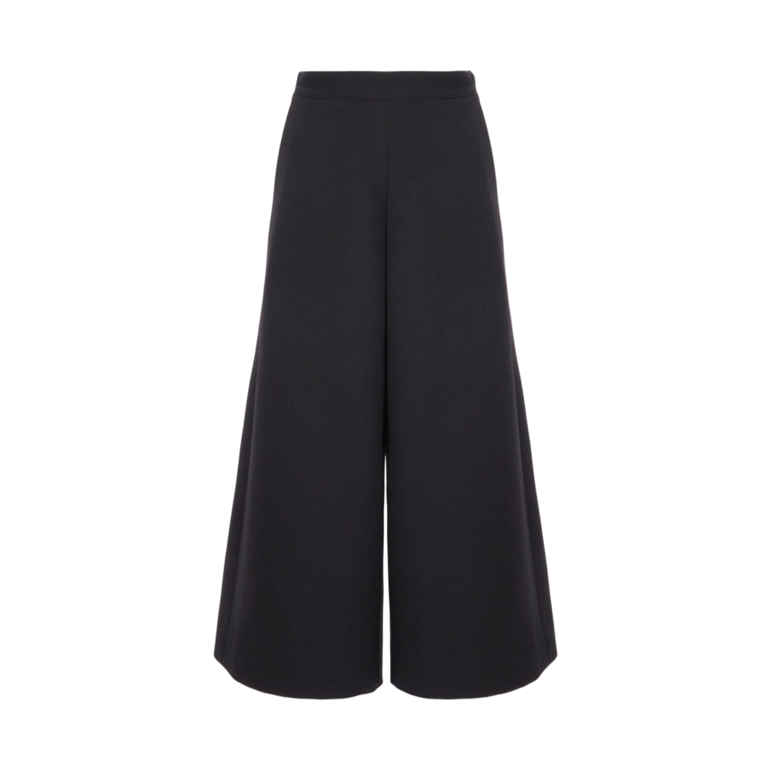 (W) 끌로에 와이드 레그 테일러드 팬츠 울 크레이프 블랙((W) Chloe Wide Leg Tailored Pants in Wool Crepe Black) - 1
