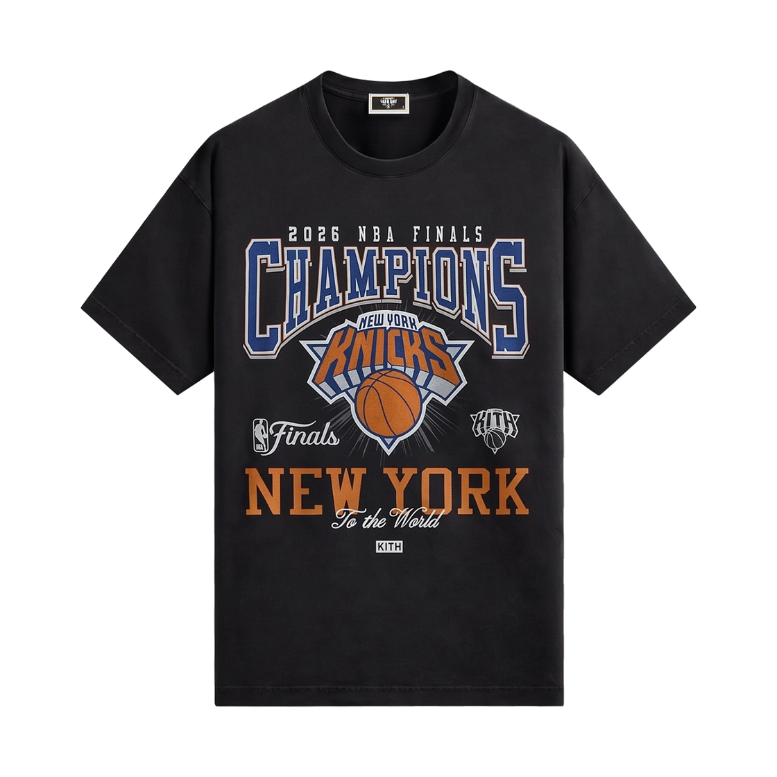 키스 x 뉴욕 닉스 2026 챔피언 빈티지 티셔츠 블랙(Kith x New York Knicks 2026 Champions Vintage Tee Black)