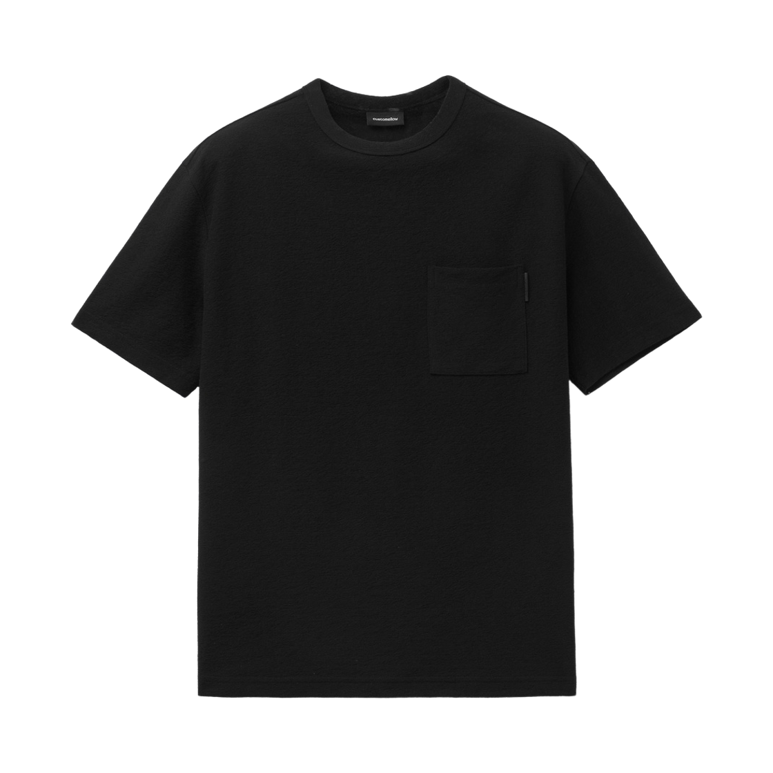 커스텀멜로우 텍스처 포켓 티셔츠 블랙(Customellow Texture Pocket T-Shirt Black) - 1