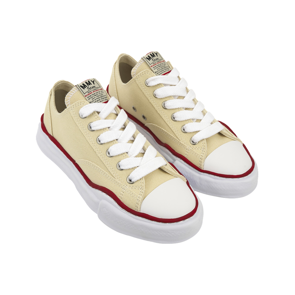 메종 미하라 야스히로 피터슨 OG 솔 캔버스 로우탑 스니커즈 내츄럴(Maison Mihara Yasuhiro Peterson OG Sole Canvas Low-top Sneakers Natural) - 4