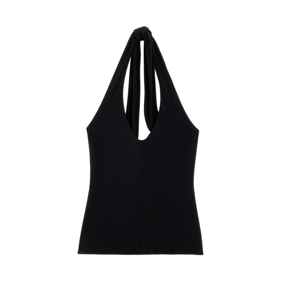 FTP852-JE0267-001 (W) AMI Black Backless Jersey Top Black