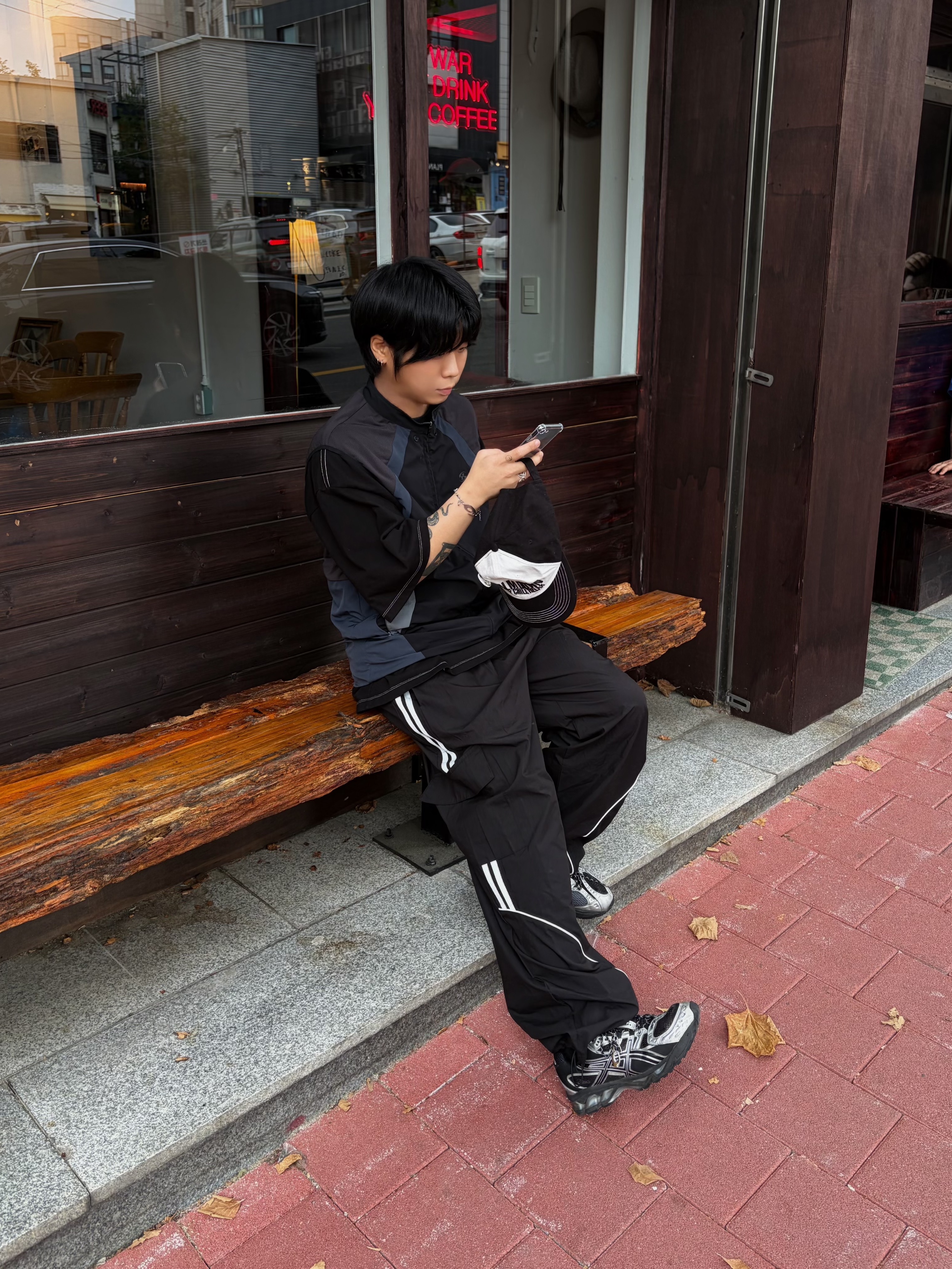 Sansan Gear Conversion Jacket Black - 23SS, Asics Gel-Nimbus 10.1 Black Pure Silver - Korea Exclusive 착용 스타일 - 6
