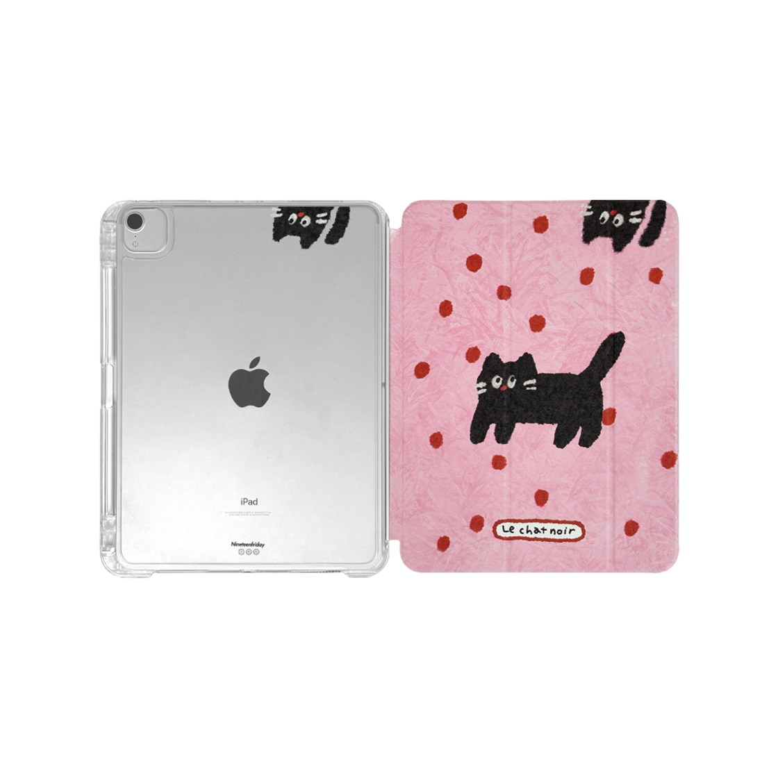 나인틴프라이데이 털복숭 고양이 아이패드 케이스 - 핑크(NINETEENFRIDAY Fur Cat Ipad Case - Pink) - 2