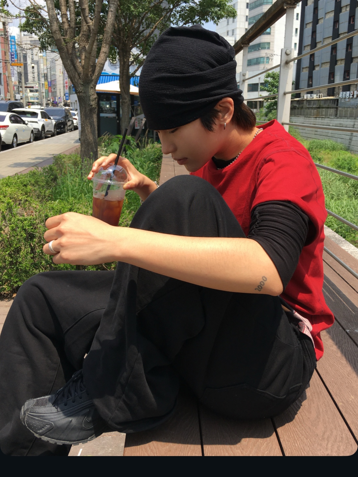 Nike Shox R4 Black Bright Crimson, (W) Hysteric Glamour Hysteric On Skull Pick Bracelet Silver 착용 스타일 - 1