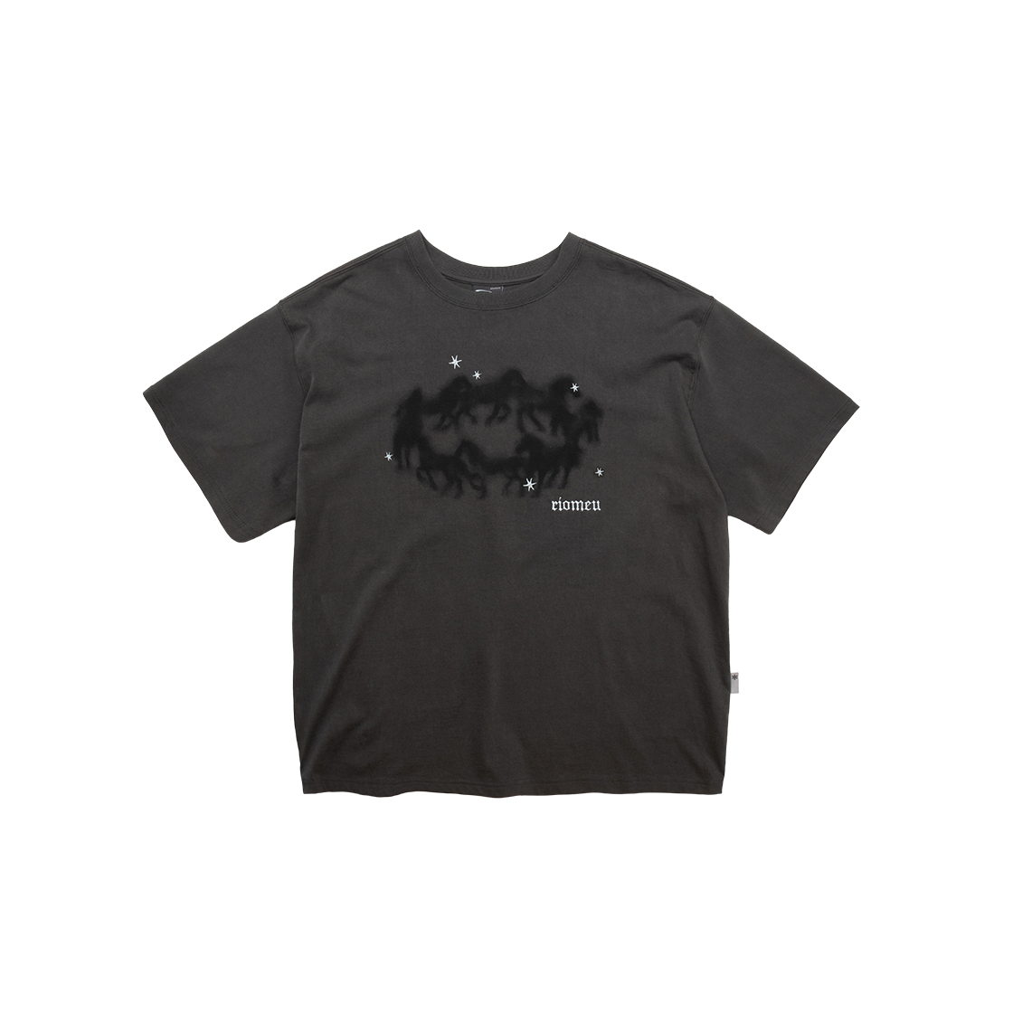 리오므 오벌 홀스 반팔티_Charcoal(Riomeu Oval Horse Short Sleeve T-shirt_Charcoal)