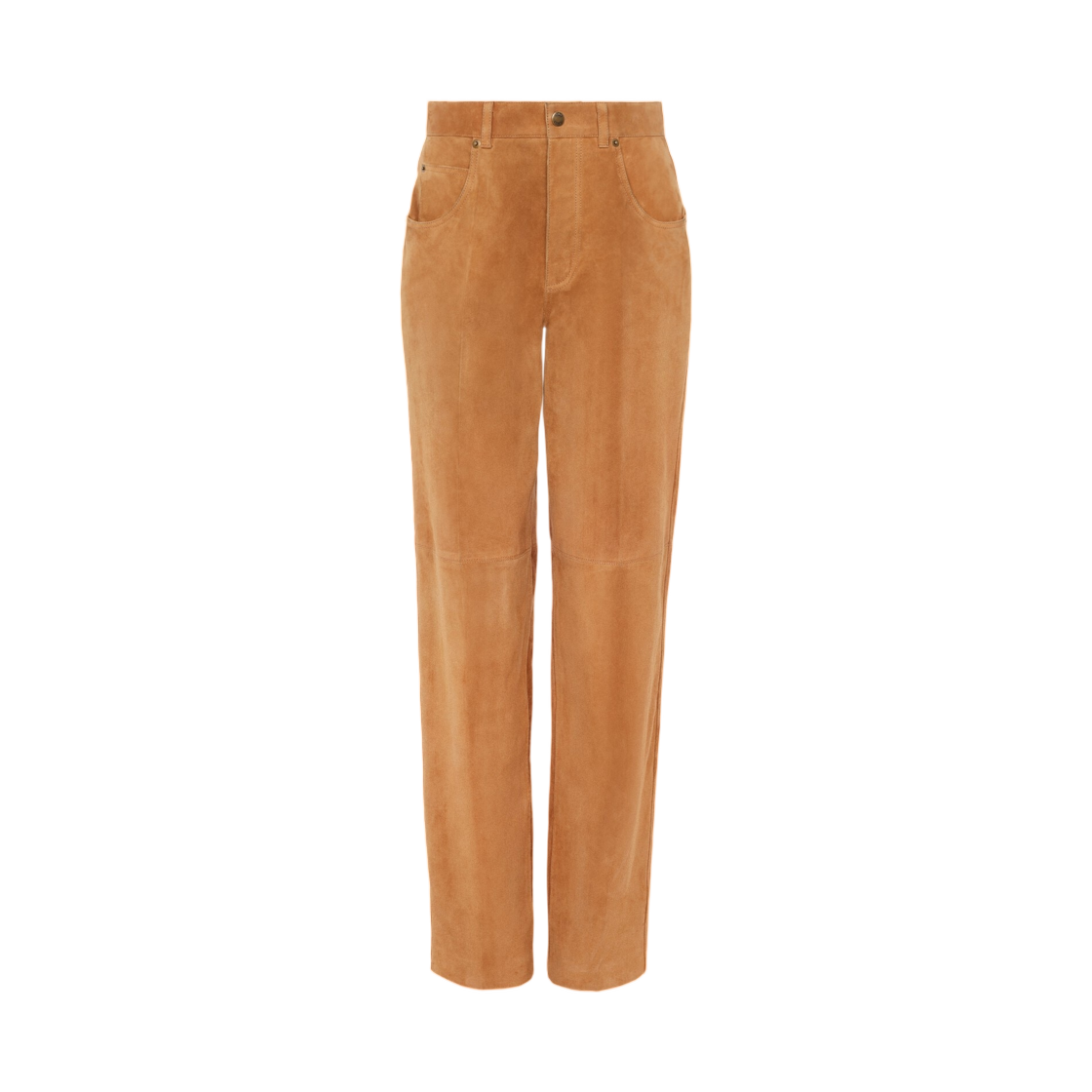 (W) 끌로에 스키니 팬츠 스웨이드 레더 크리미 브라운((W) Chloe Skinny Pants in Suede Leather Creamy Brown)
