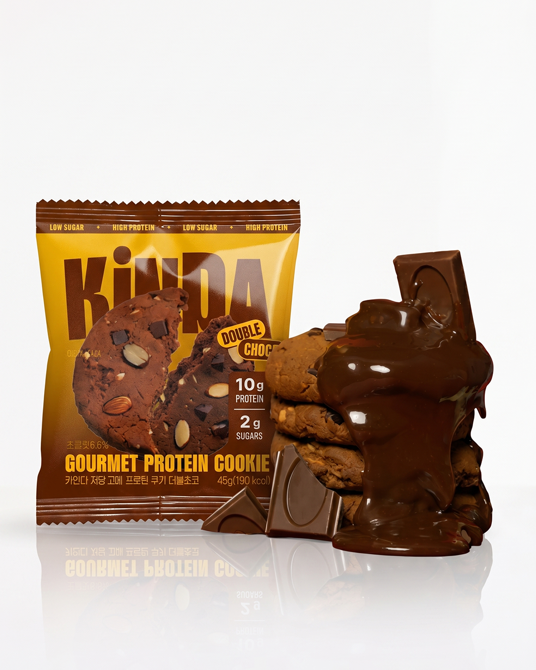 [KREAM 단독] 카인다바이트 저당 고단백 쿠키 초코 세트 (고메 10 + 미니 4)([KREAM 단독] Kindabite Protein Cookie Choco Set) - 2