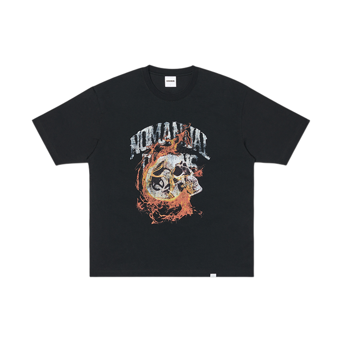 NMSS62TS08BLK NOMANUAL Blazing Skull T-shirt Black