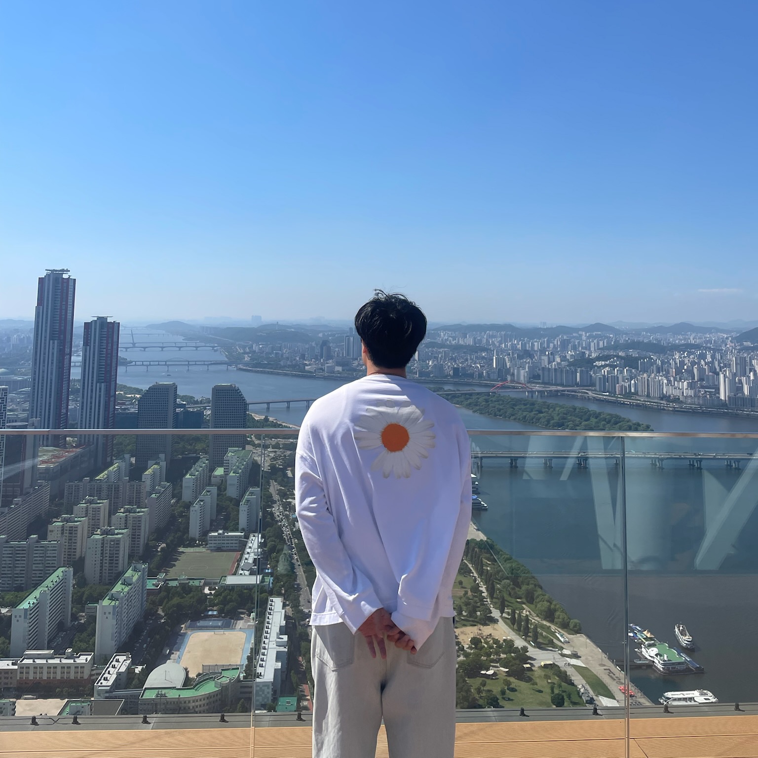 Nike x Peaceminusone LS T-Shirt White (DR0098-100) 착용 스타일