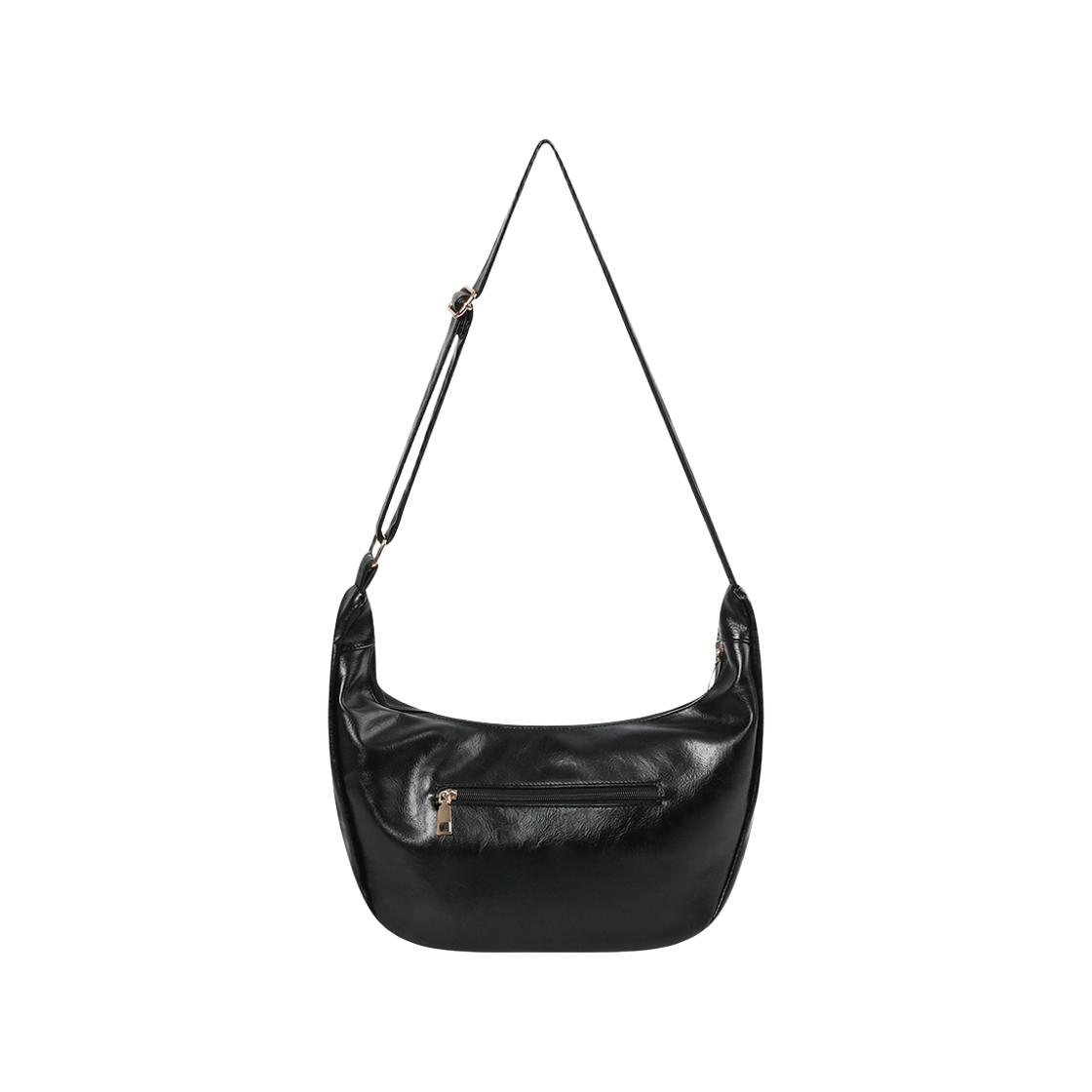 크로아 원 버클 레더 숄더백 블랙(MUCENT Croia One Buckle Leather Shoulder Bag Black) - 2
