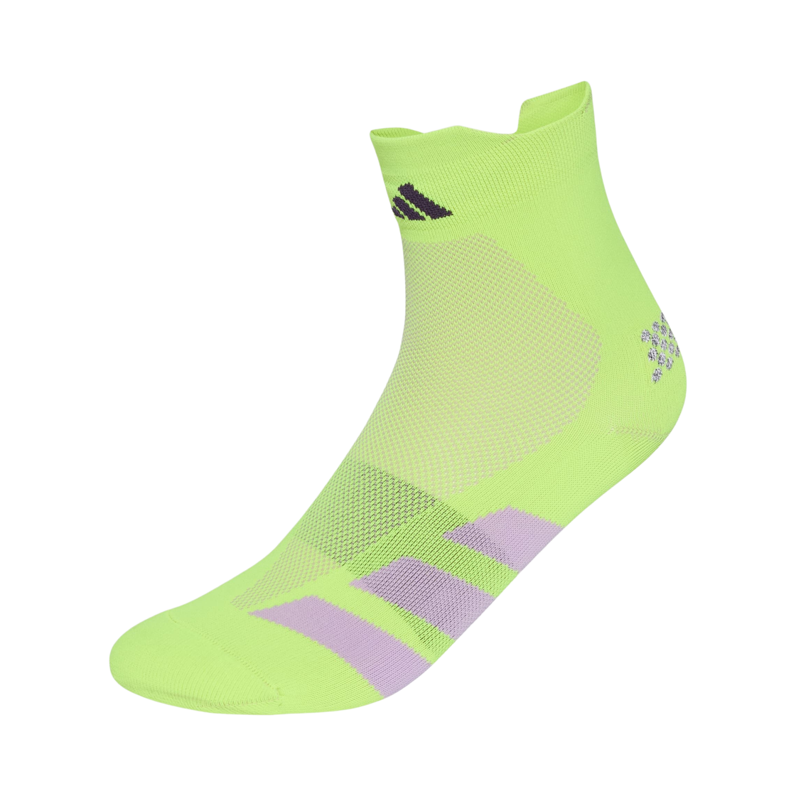 KR8959 Adidas Running Adizero Quarter Socks Solar Yellow Aurora Plum