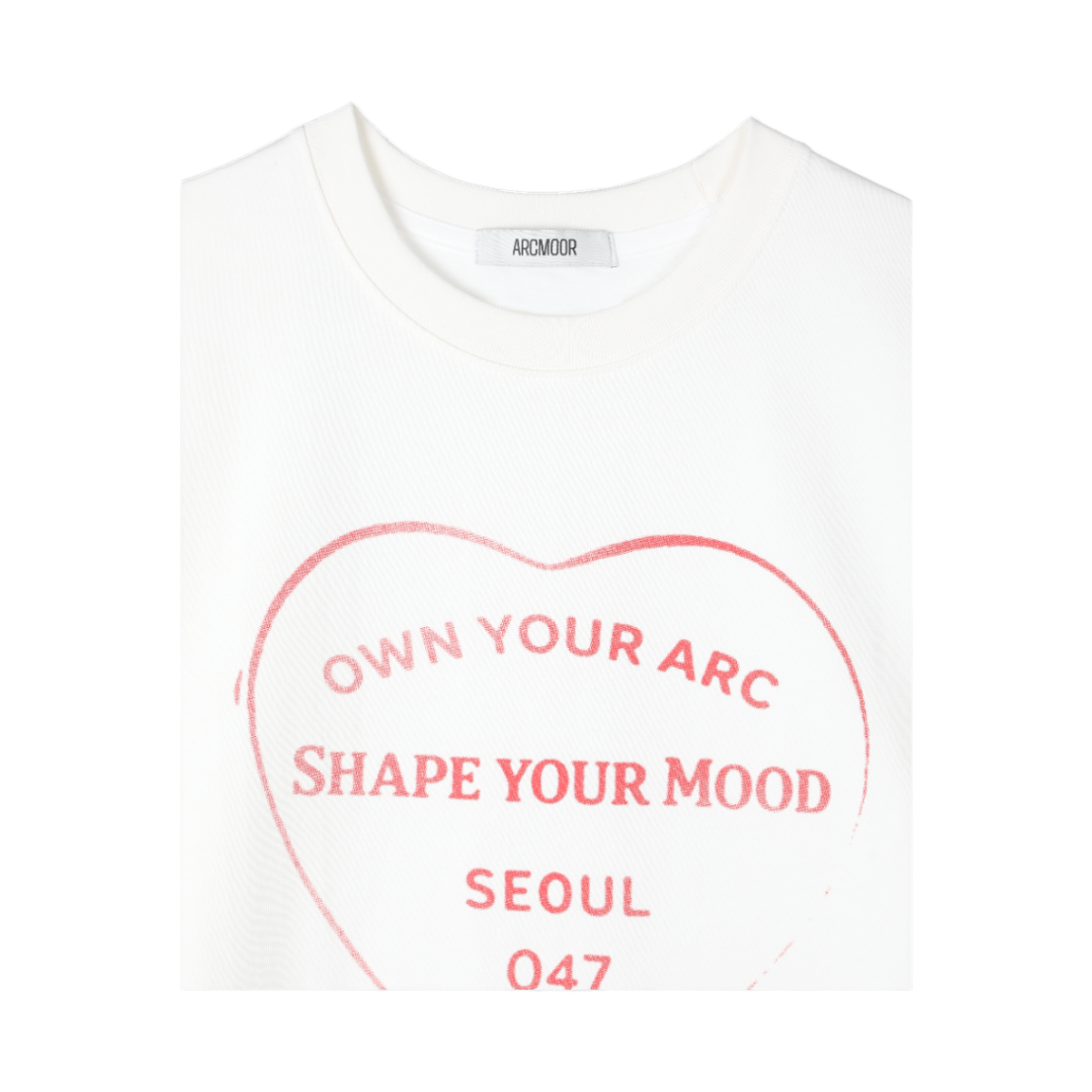 아크무어 하트 아카이브 레터링 티 아이보리(ARCMOOR Heart Archive Lettering T-Shirt Ivroy) - 2