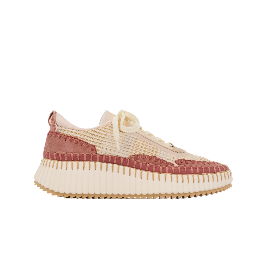 CHC22S579Y0223 (W) Chloe Nama Sneaker Straw Beige