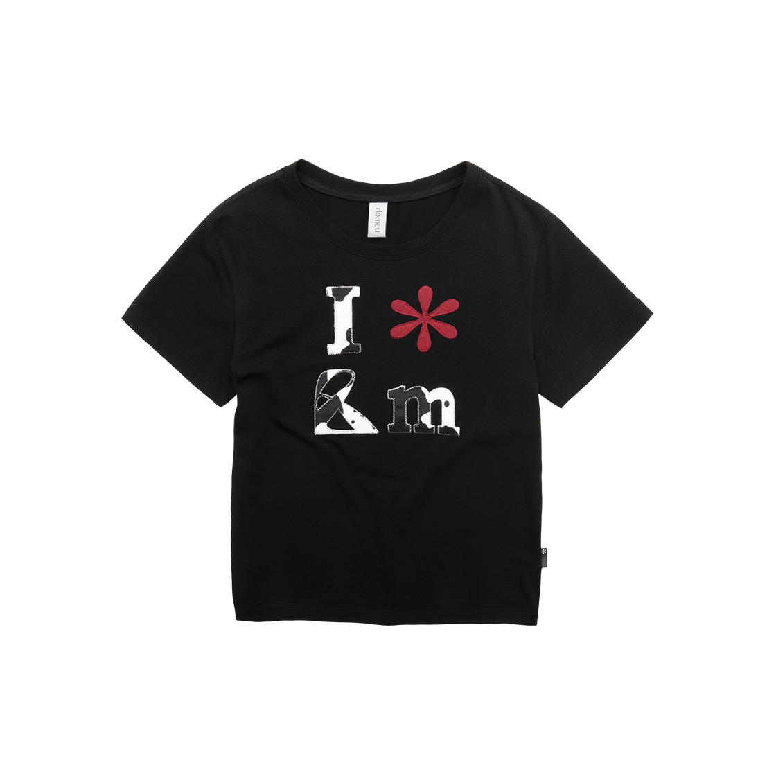 리오므 카우 아플리케 반팔티_Black(Riomeu Cow Applique Short Sleeve T-Shirt_Black)