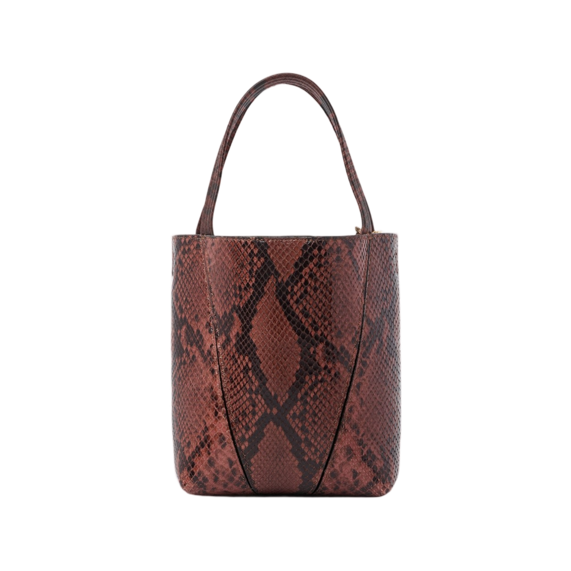 끌로에 스몰 끌로에 스핀 토트백 파이썬 이펙트 레더 로즈우드(Chloe Small Chloe Spin Tote Bag in Python Effect Leather Rosewood) - 2