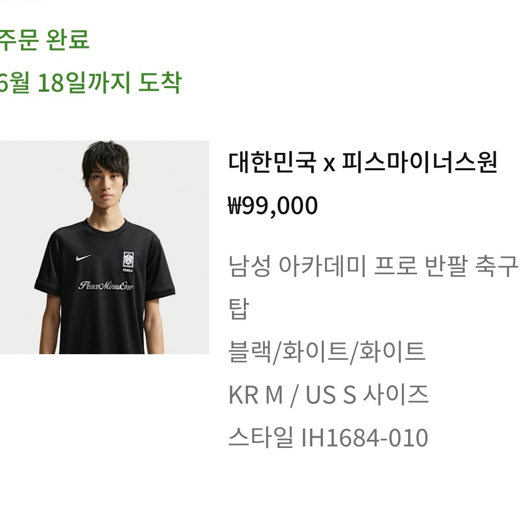 Nike x Peaceminusone Korea Academy Pro Short-Sleeve Football Top Black White 착용 스타일