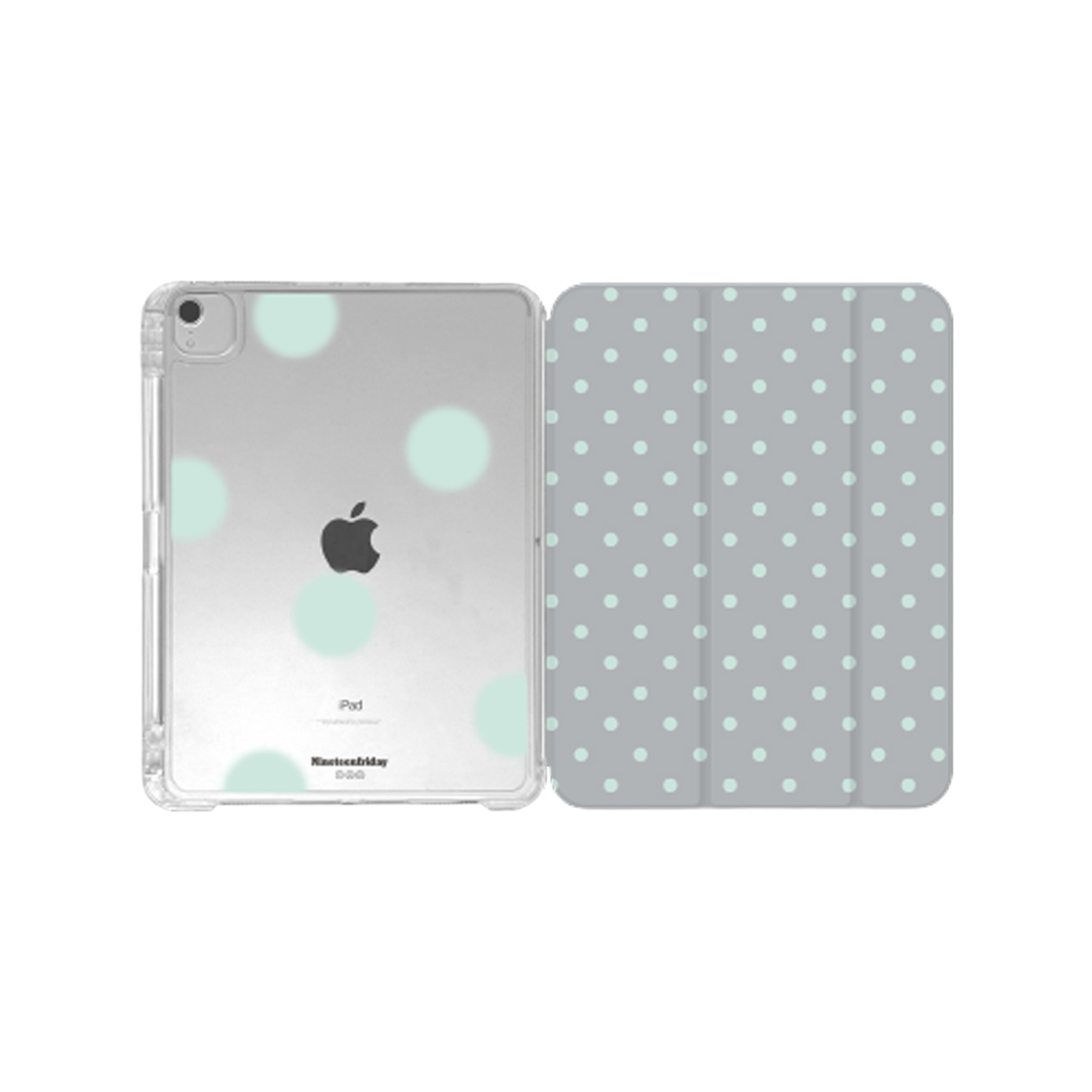 나인틴프라이데이 베이직 도트 아이패드 케이스 - 그레이 민트(NINETEENFRIDAY Basic Dot Ipad Case - Grey Mint) - 2