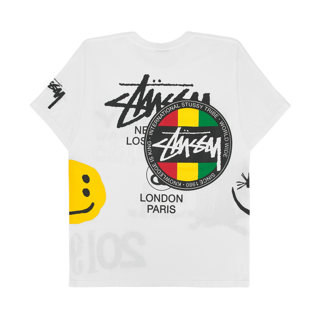 스투시 x CPFM USA 2019 티셔츠 화이트(Stussy x Cactus Plant Flea Market USA 2019 T-Shirt White) - 2
