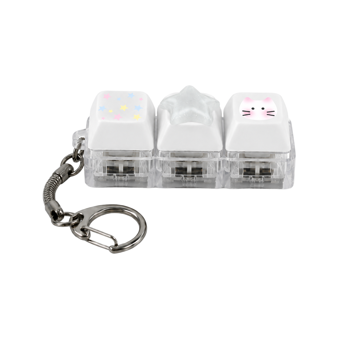 나인틴프라이데이 별사탕 냥이 키캡 키링 - (3구)(NINETEENFRIDAY Star Candy Kitty Keycap Keyring - (3 Button)) - 4