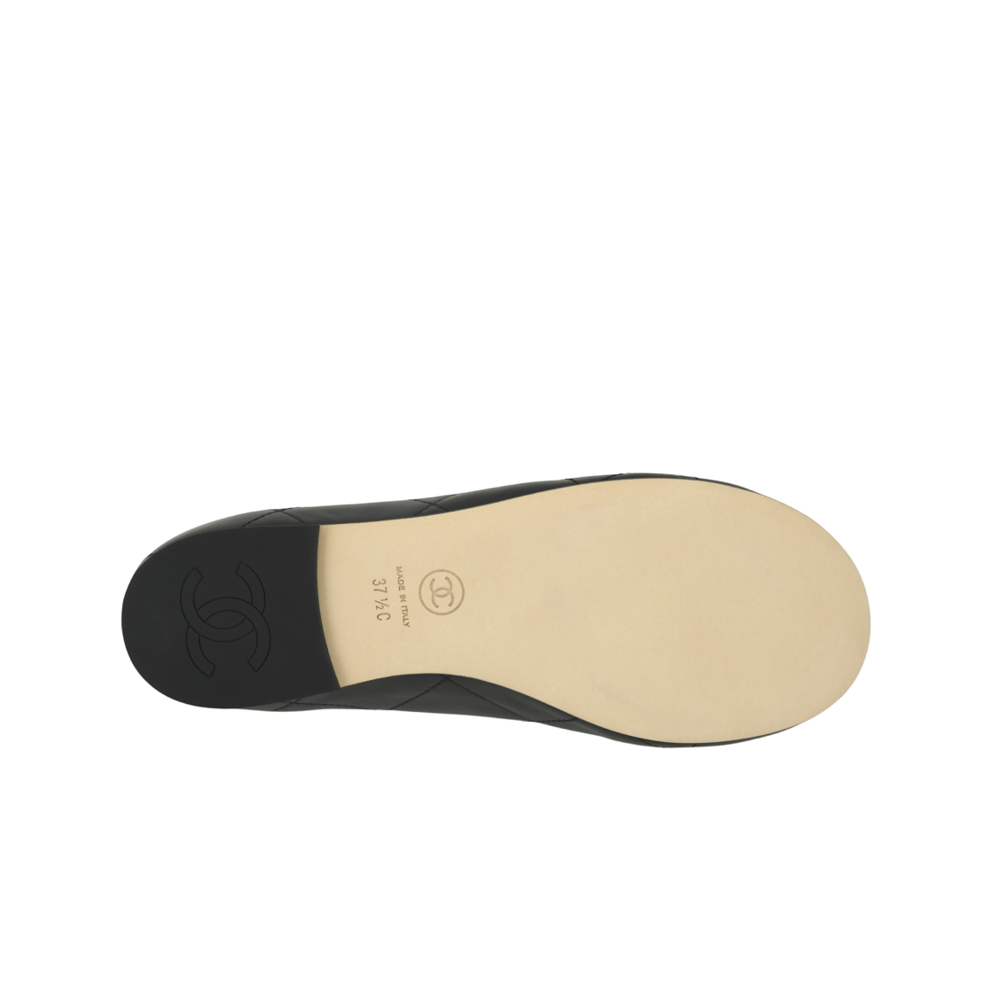 (W) 샤넬 발레 플랫 램스킨 & 블랙 화이트 더 샤넬 코코 비치 컬렉션((W) Chanel Ballet Flats Lambskin & Black White The Chanel Coco Beach Collection) - 2