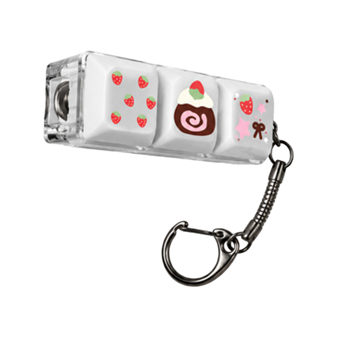 나인틴프라이데이 딸기 송송 키캡 키링 - (3구)(Nineteen Friday Strawberry Songsong Keycap Keyring - (3 Button)) - 3