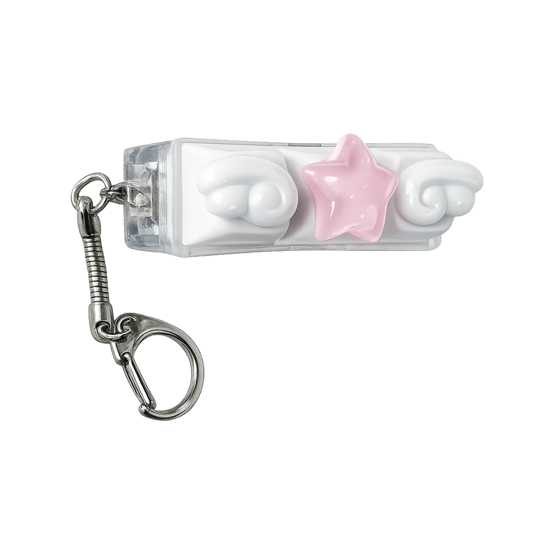 나인틴프라이데이 엔젤스타 키캡 키링 - 핑크 (3구)(NINETEENFRIDAY Angel Star Keycap Keyring - PINK (3 Button)) - 3