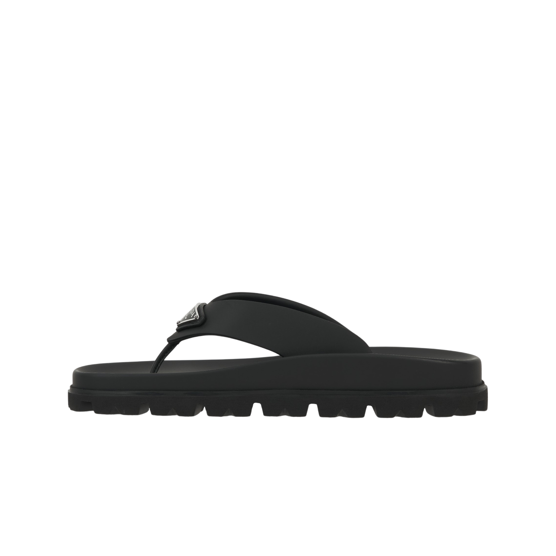 (W) 프라다 러버 통 샌들 블랙((W) Prada Rubber Thong Sandals Black) - 3