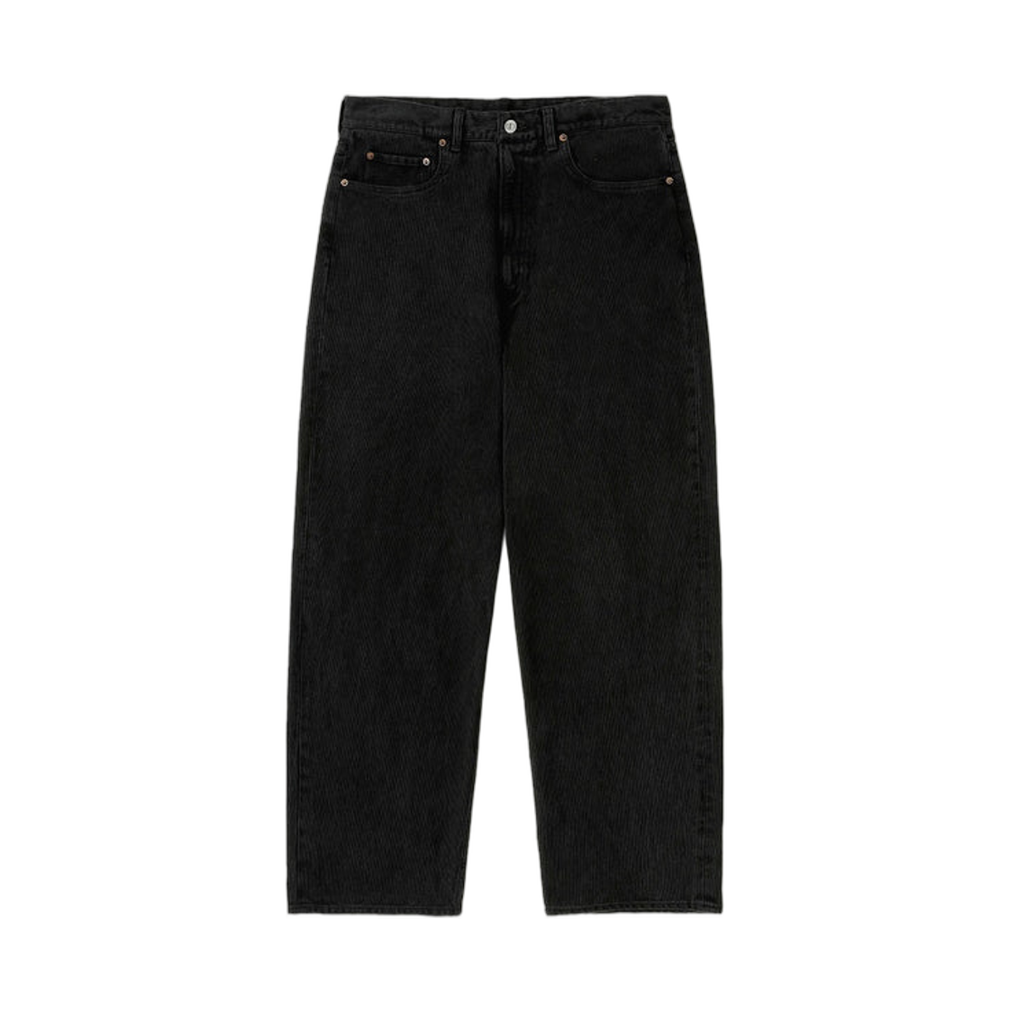 아프레쎄 워시드 실크 코튼 피케 팬츠 블랙 - 26FW(A.Presse Washed Silk Cotton Pique Pants Black - 26FW)