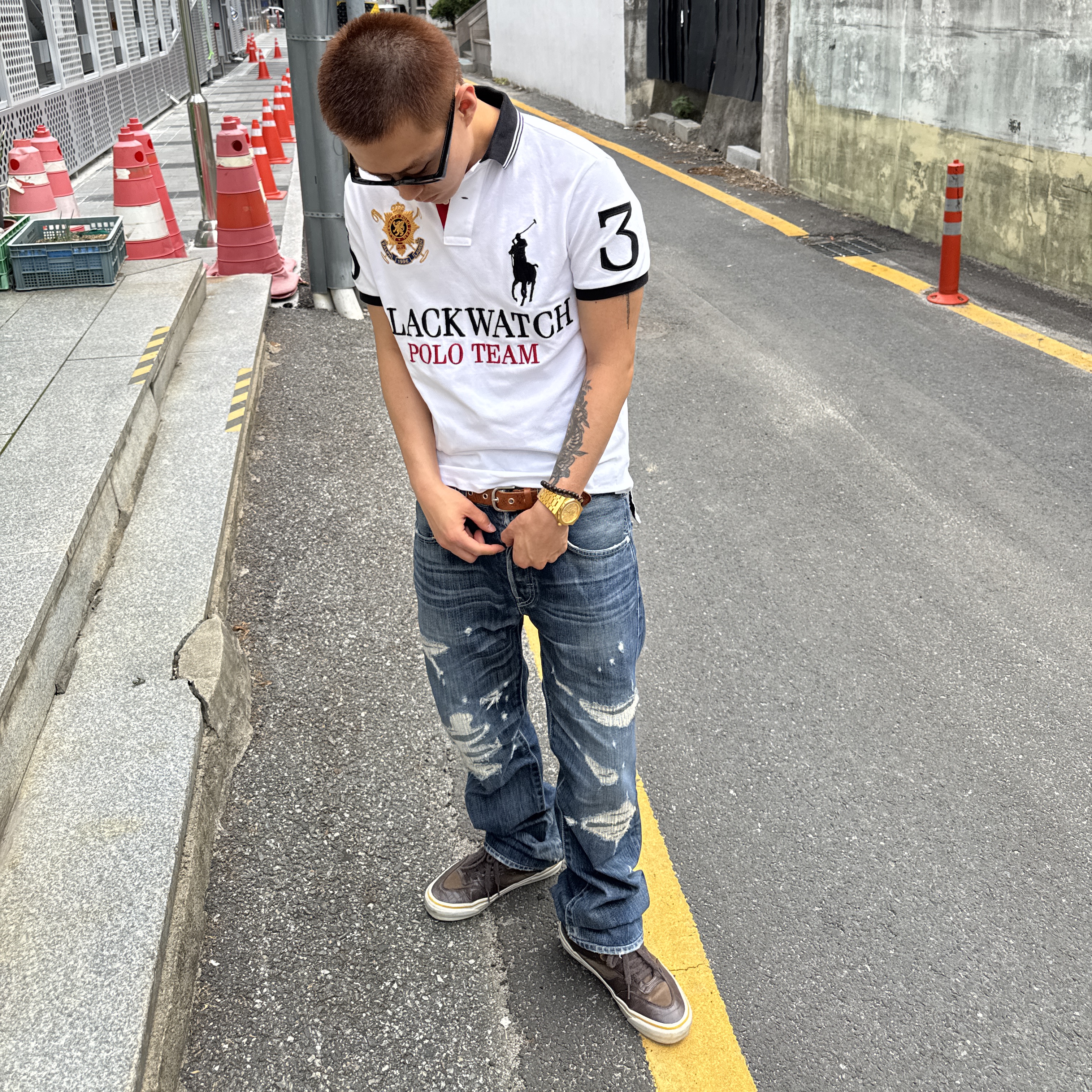 BAPE Type 9 Bapex #1 Gold, Chimi Note Tortoise 착용 스타일 - 1