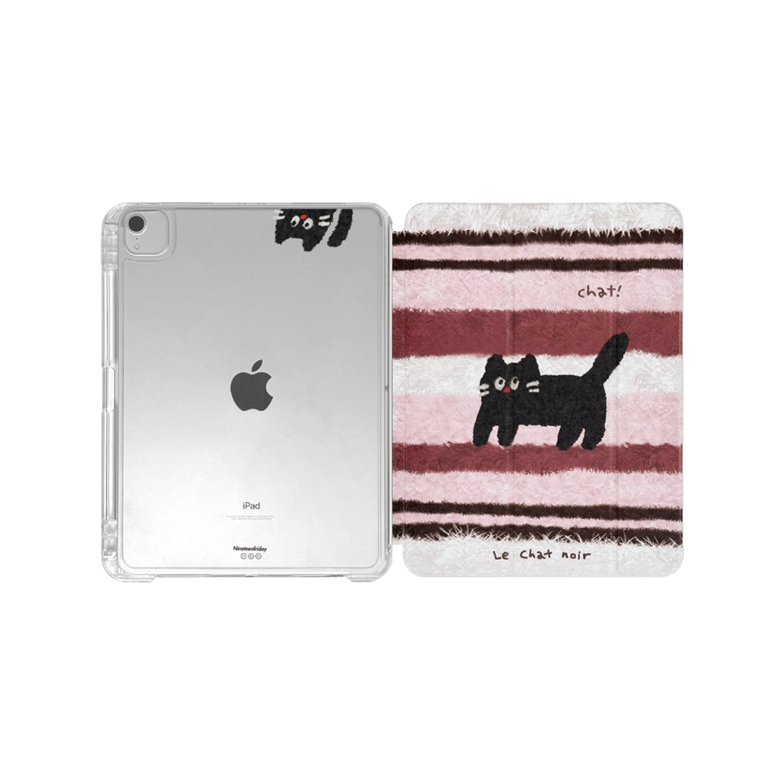 나인틴프라이데이 털복숭 고양이 아이패드 케이스 - 베이지(NINETEENFRIDAY Fur Cat Ipad Case - Beige) - 2