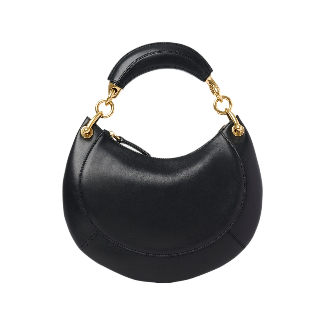 끌로에 스몰 끌로에 바나나 지퍼 호보 소프트 레더 블랙(Chloe Small Chloe Banana Zipped Hobo in Soft Leather Black) - 2